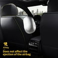 thumbnail image 5 of Maidao Car Seat Covers Leather Full Set for Acura for TL 2004-2014 5 Seats Compatible Airbag Water Resistant Front Rear Cushion Protector with Pillow and Headrest Black, 5 of 5