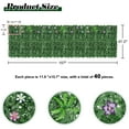 thumbnail image 2 of 40 Pieces Artificial Peanut Leaf Privacy Fence Screen, Violet Persian Cucumber Flower, Artificial Hedge Backdrop, 2 of 8