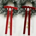 thumbnail image 4 of Red Velvet Ribbon Bows for Christmas Tree – 6"x15" Christmas Bows Ornaments, Classic Velvet Ribbon Decorations for Xmas Tree, Wreath, Front Door, Party & Holiday Home Decor, 4 of 7