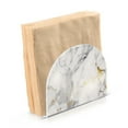 thumbnail image 2 of White and Gold Marble Acrylic Napkin Holder Clear Paper Tissue Dispenser Kitchen Dining Room Bathroom Party Hotel, 2 of 8