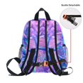 thumbnail image 5 of FORMRS School Backpack with Front Zippered Pocket 12" Student Travel Daypack, Purple Starfish Pattern, 5 of 6