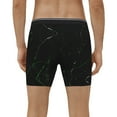 thumbnail image 2 of Men's Boxer Briefs, Black Marble Soft and Breathable Mens Underwear Boxer Briefs With Widen Waist, 2 of 5