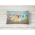 thumbnail image 2 of Carolines Treasures CK1226PW1216 Golden Retriever Spring Canvas Fabric Decorative Pillow  12H x16W multicolor, 2 of 3