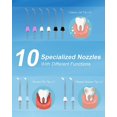 thumbnail image 2 of MySmile Juego de 10 Boquillas de Repuesto para Irrigador Bucal Compatibles con el Irrigador Bucal Waterpik, Incluye Puntas Clásicas, Puntas para Bolsas Periodontales y Puntas para Buscar Placa, 2 of 9