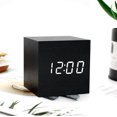 thumbnail image 5 of Reloj despertador digital ShuxiuWang con pantalla LED de madera alarma mini 2,5 pulgadas, 5 of 5