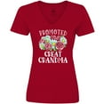 thumbnail image 3 of Inktastic Promoted to Great Grandma with Flowers Women's V-Neck T-Shirt, 3 of 5
