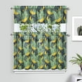 thumbnail image 2 of Kitchen Curtains 36 Inch Short - 3 Panel Set Banana Print, Rod Pocket Window Curtains 100% Polyester, Tropical Fruit Valance for Farmhouse, Cafe, Living Room, Bedroom, Easy Wash, 2 of 6