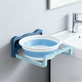 thumbnail image 2 of Kitchen Storage Rack Storage for Bathroom, Foldable Wall-Mounted Basin Holder No-Drill Space Saver, 2 of 7