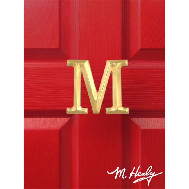 Michael Healy Designs MHMM1 Monogram Letter M Door Knocker, Brass 