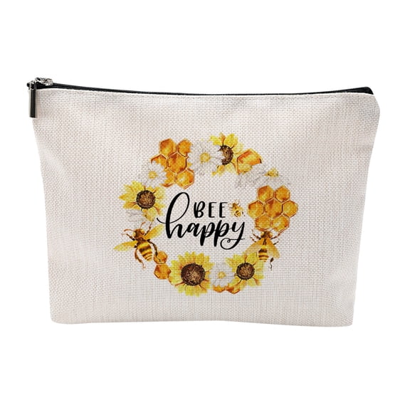 Floral Cosmetic Bag - Wild Flowers Makeup Bag Ideal for Girls Women and Lovers - for Birthdays or Inspirational Moments