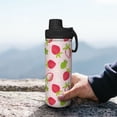 thumbnail image 7 of Fotbe Hand Drawn Strawberry Pattern 18 Oz Sports Insulated Kettle Vacuum Cup Stainless Steel Travel Mug Cup Thermal Flask,Insulated Kettle for Cycling Gym Basketball Outdoor, 7 of 7