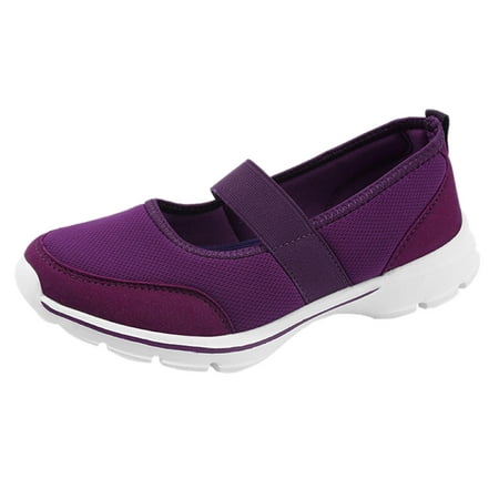 

Causel Shoes For Women Sports Shoes Fashionable And Simple Solid Color Summer Mesh Breathable Flat Bottoms Comfortable And Non Slip Large Size Versatile Casual Shoes Purple 37 Hxroolrp