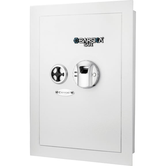 BARSKA White Biometric Wall Safe AX13030