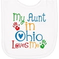 thumbnail image 2 of Inktastic My Aunt in Ohio Loves Me Newborn Bib, 2 of 3