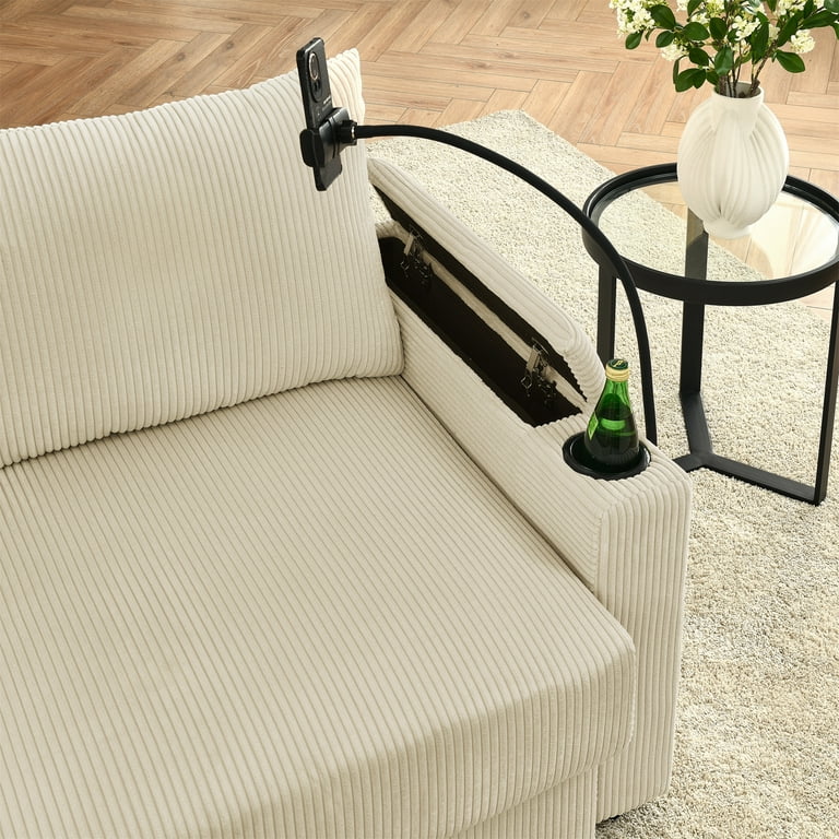 Miekor Furniture Modern 7 seats Sofa set with Storage, Deep Seat 