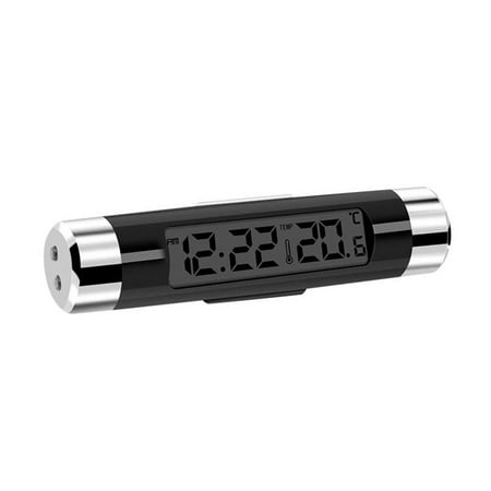 

Car LCD 2 in 1 Digital Clock Thermometer Clip-on LED Only Celsius