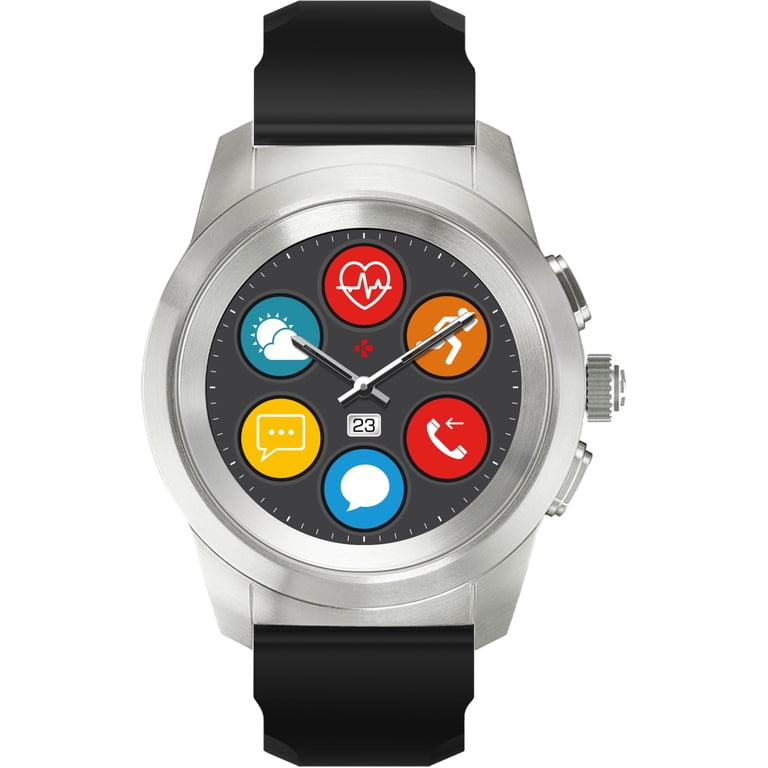 MyKronoz ZeTime Original Hybrid Smartwatch, Petite, Brushed Silver