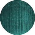 thumbnail image 1 of Ahgly Company Indoor Round Abstract Turquoise Blue Contemporary Area Rugs, 6' Round, 1 of 4