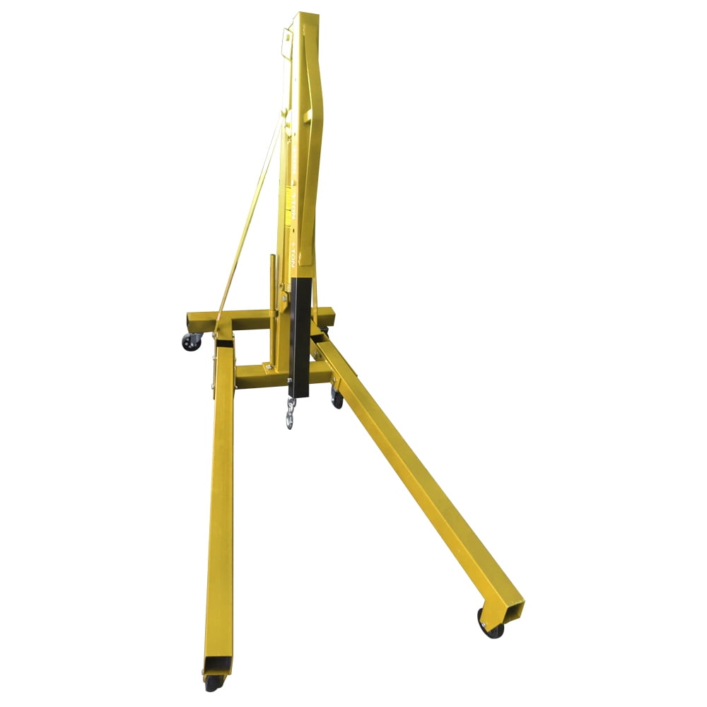 Ktaxon 2 Ton Engine Motor Hoist Shop Crane, Cherry Picker Crane for Car/SUV/Truck Engines, Yellow