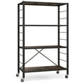 thumbnail image 1 of Patiojoy 1pc 4-Tier Foldable Storage Shelf Collapsible Shelving Unit Display w/ Lockable Wheels Storage Rack w/ Adjustable Shelf Heavy-Duty Storage Organizer, 1 of 8