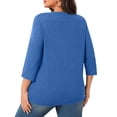 thumbnail image 5 of Trgacdwlo XL-5XL Plus Size Womens USA Shirt 4th of July 3/4 Sleeve 250th Anniversary USA Shirt Freedom Summer Womens Tops, 5 of 5