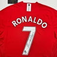 thumbnail image 2 of Autographed/Signed Cristiano Ronaldo Manchester United Red 2008 Soccer Jersey Beckett BAS COA, 2 of 4
