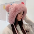 thumbnail image 2 of Glisme Women'S Winter Hats Knitted Wool Cap Three Pullover Cap Thermal Warm Ear Hat Cold Resistant Accessories Pink, 2 of 3