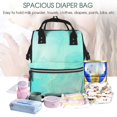 thumbnail image 5 of Daiia Cyan Mint Marble Large Capacity Baby Bag Waterproof Stylish Diaper Bag Mummy Backpack Adjustable Straps Diaper BagBaby Essentials Bag, 5 of 6