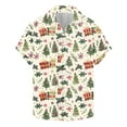 thumbnail image 2 of Rciityk Mens Hawaiian Tshirt Plus Size Short Sleeve Christmas Printed Button Up Shirts Tops Summer Casual Turndown Holiday Beach Tee Tops, 2 of 5