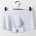 thumbnail image 3 of YWDJ Underwear for Men Pack Men Solid Color Ice Silk Seamless One Piece Boxer Briefs White XL, 3 of 3