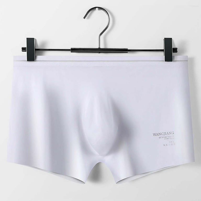 Simplmasygenix Clearance Underwear for Women Plus Size Bikini Botton  Lingerie Men's Solid Color Ice Silk Seamless One Piece Boxer Briefs 