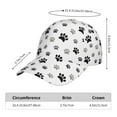 thumbnail image 3 of Baseball Cap, Cute paw prints black grey Trucker Hats Women Dad Hat for Workouts - Baseball hat Adjustable Size, 3 of 7