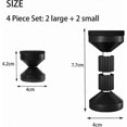 thumbnail image 3 of Black Adjustable Threaded Bed Frame Stabilizers, 4 Pack Anti-Wobble Solution for Beds, 3 of 5