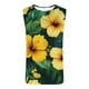 thumbnail image 3 of Camiseta sin mangas de cuello redondo para hombre, estilo informal, con estampado hawaiano, sin mangas, deportiva, con cuello redondo, 3 of 4