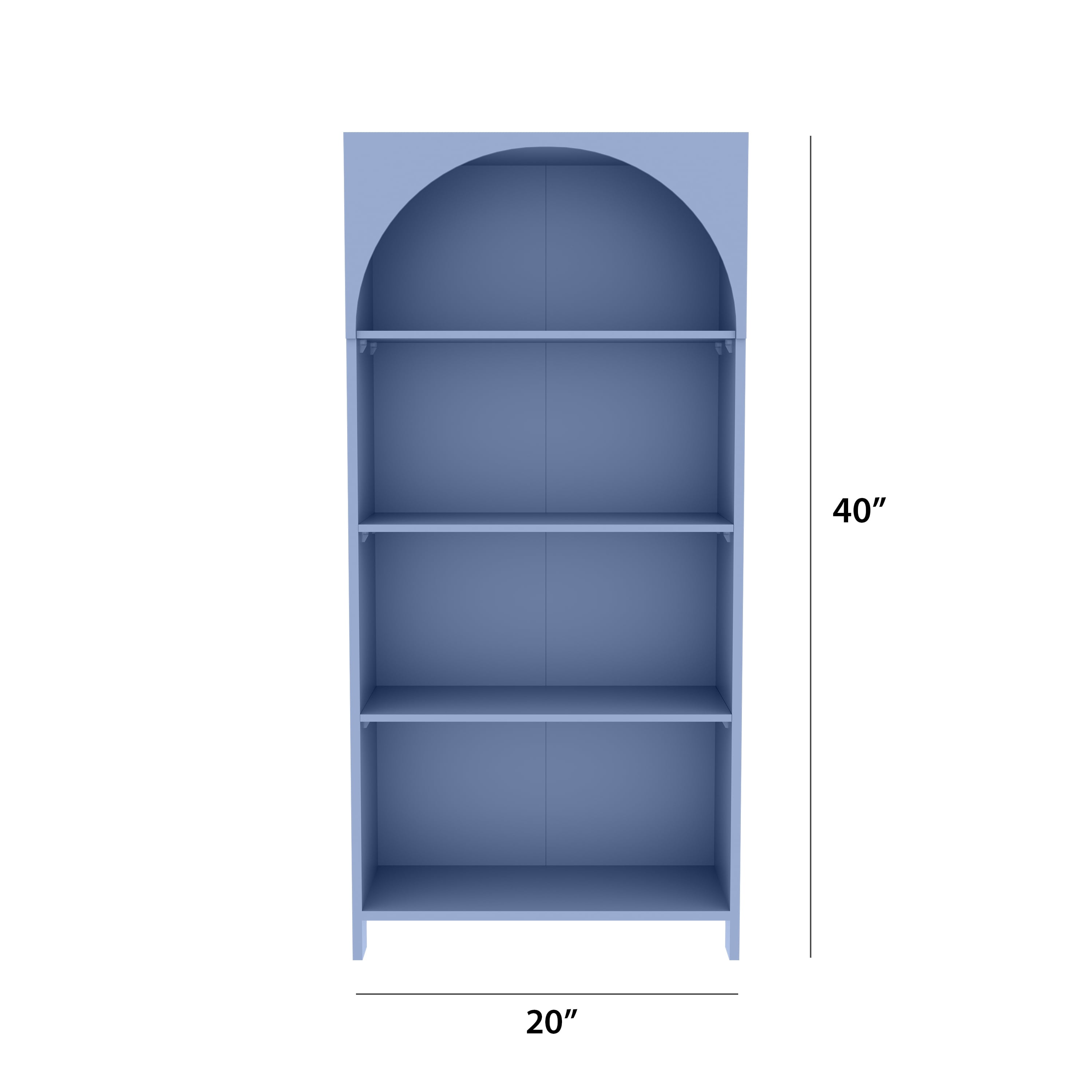House of Happy Arched Bookshelf, Blue