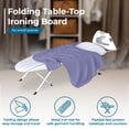 thumbnail image 3 of Honey-Can-Do - Tabla de Planchar Plegable con Soporte de Hierro, Azul, 32 Pulgadas de Largo x 12 Pulgadas de Ancho, Marco de Acero, 3 of 8