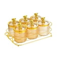 thumbnail image 4 of Luzkey Divided Dried Fruit Plates Snack Plates Decorative Elegant Storage Container Nuts Tray Spice Storage Holders for Kitchen Home With Rack, 4 of 8