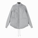 thumbnail image 3 of Chaqueta de Invierno para Mujer, Cálida, de Punto, con Retazos, Acolchada, Informal, de Cuello Alto, Larga y Cremallera Gris S, 3 of 7