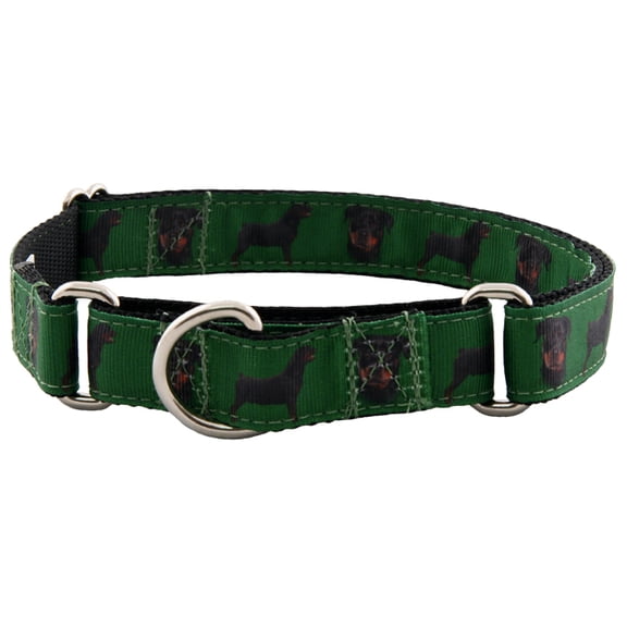Country Brook Petz® Rottweiler Ribbon Martingale Dog Collar Limited Edition, Medium