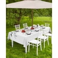 thumbnail image 4 of Fsddascl Eucalyptus Leaf Outdoor Tablecloth - 60x102 Inch Rectangle Dining Table Cover, Weeping Botanical Summer Flowers Waterproof Outdoor Table Cloth with Umbrella Hole & Zipper for Picnic/Patio, 4 of 7
