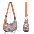 thumbnail image 4 of Women’s Mandala Shoulder Bag – Traditional Ethnic Tribal Boho Crossbody Purse Featuring Abstract Vintage Spiritual Symbolic Geometric Patterns, Lightweight Tote, 4 of 5