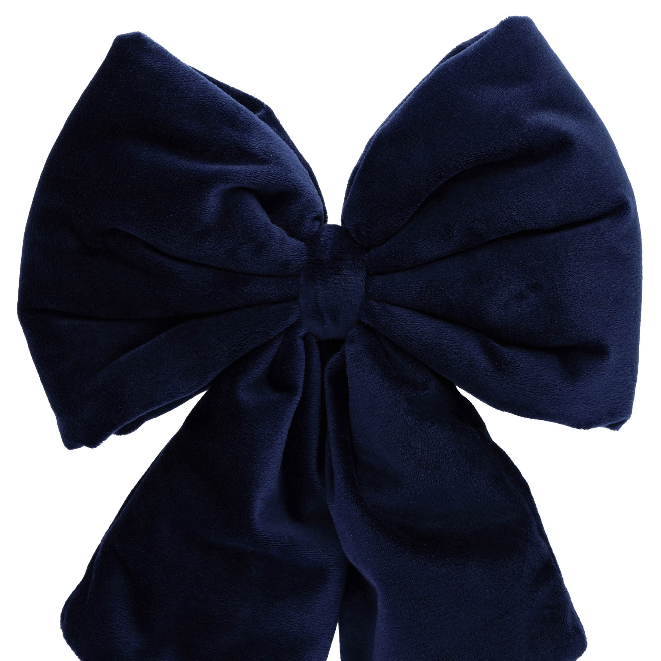 Navy Blue Velvet Decorative Christmas Bow, 13.5", by Holiday Time