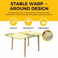 thumbnail image 4 of Yellow Lemons Table Cloths for 5 Foot Rectangle Tables, Cute Gnomes Summer Fruits Rustic Flowers Patio Waterproof Elastic Fitted Tablecloths, Washable Rectangular Table Cover for Camping, 4 of 8