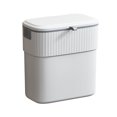thumbnail image 2 of Cubo de basura colgante con tapa Cubo de basura de cocina para debajo del fregadero, bote de basura de cocina pequeño montado en la pared de plástico con tapa para armario, encimera, 2 of 5