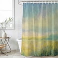 thumbnail image 4 of Teal Blue Field Bathroom Shower Curtains with 12 Hooks Polyester Waterproof Shower Curtain for Stalls and Bathtubs Abstract Art Oil Painting Gradient Decorative Bathroom Privacy Curtain 48x72 Inches, 4 of 9