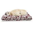 thumbnail image 1 of Peppers Pet Bed, Various Types of Chilli Peper Simplistic Composition of Kitchen Elements Design, Resistant Pad for Dogs and Cats Cushion with Removable Cover, 24" x 39", Ruby and Green, by Ambesonne, 1 of 4