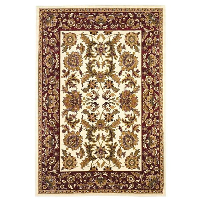 HomeRoots 353258 2 ft. 3 in. x 3 ft. 3 in. Polypropylene Ivory & Red Area Rug