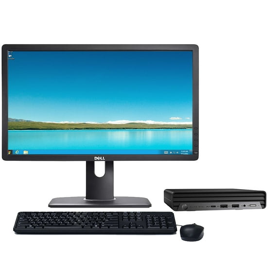 Restored HP EliteDesk 800 G9 Micro Windows 11 Desktop Computer | Intel Core i5-12500T (2.4 GHz) Processor | 32GB RAM | 128GB SSD | 24" LCD | Home or Office PC (Refurbished)