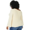 thumbnail image 3 of Sofia Jeans by Sofia Vergara Women's Plus Size One-Shoulder Sweater, 3 of 7