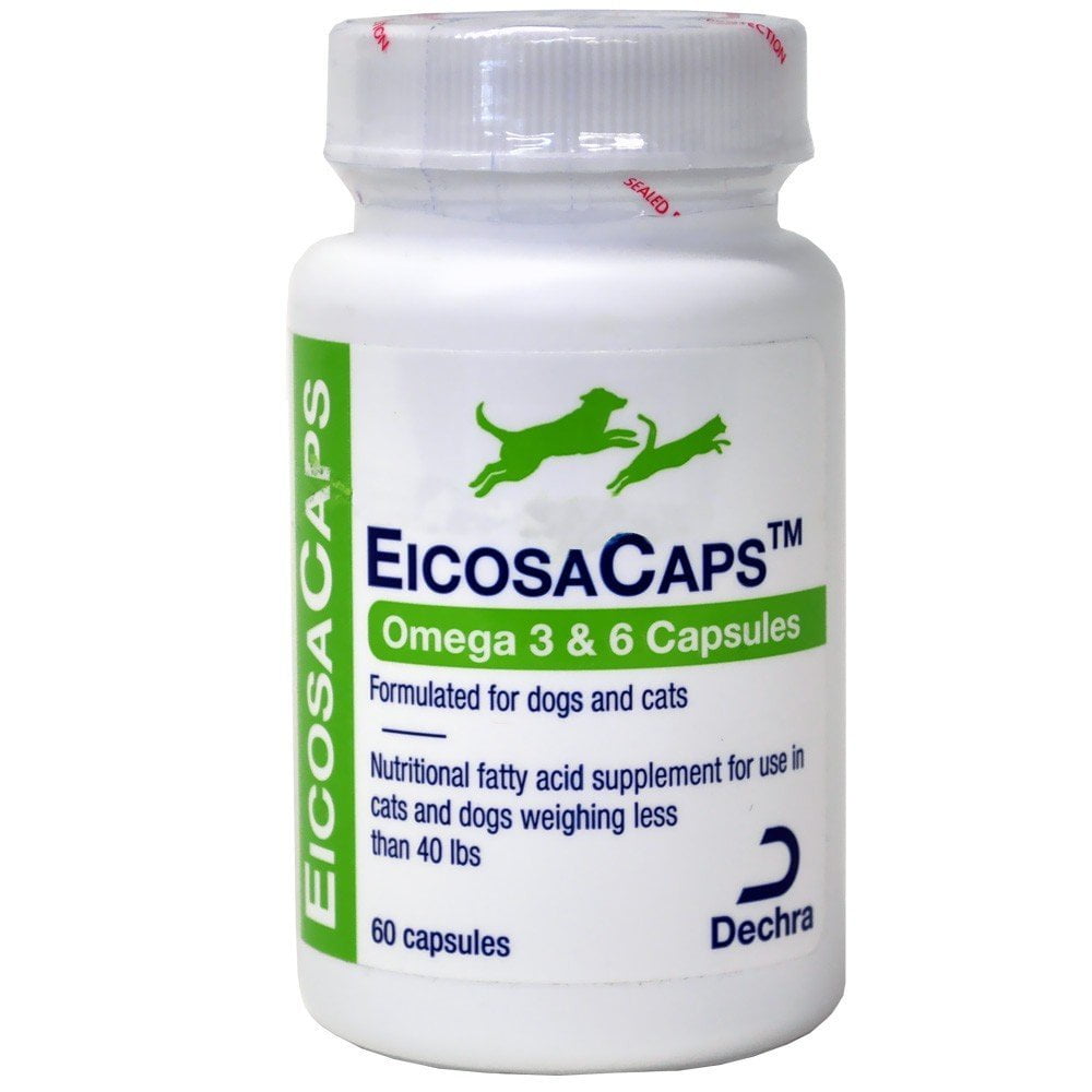 Dechra EicosaCaps (Omega 3 6 C Capsules ) Up To 40lbs 60 Caps